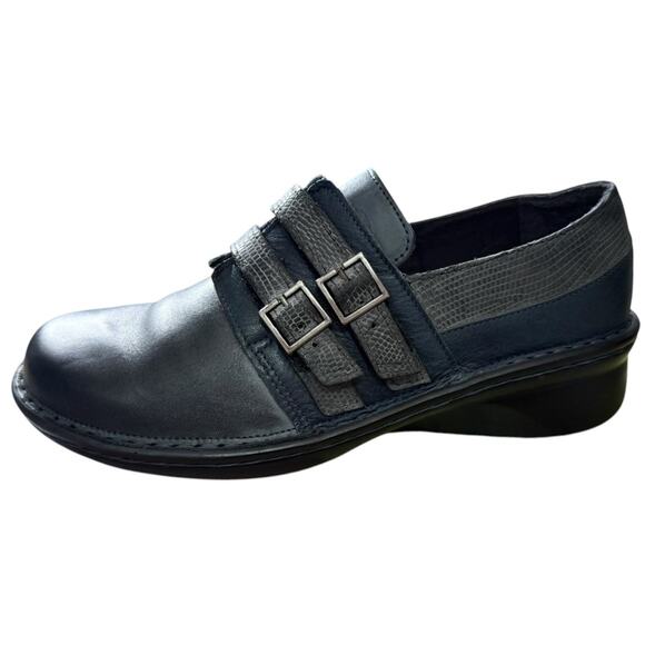 NAOT Celesta Shoes Contrasting Leathers Gray Blue Comfort Israel EU 37 US 6-6.5 - Picture 10 of 10